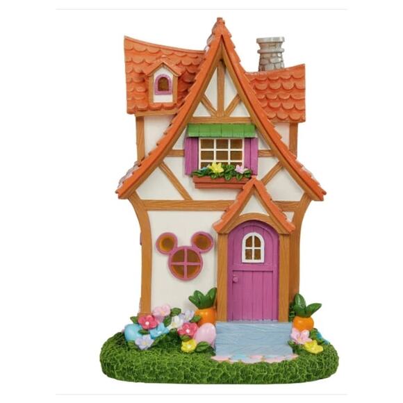Disney Musical Light-up Easter Spring Village 13-piece Holiday Set NEW - Picture 10 of 11